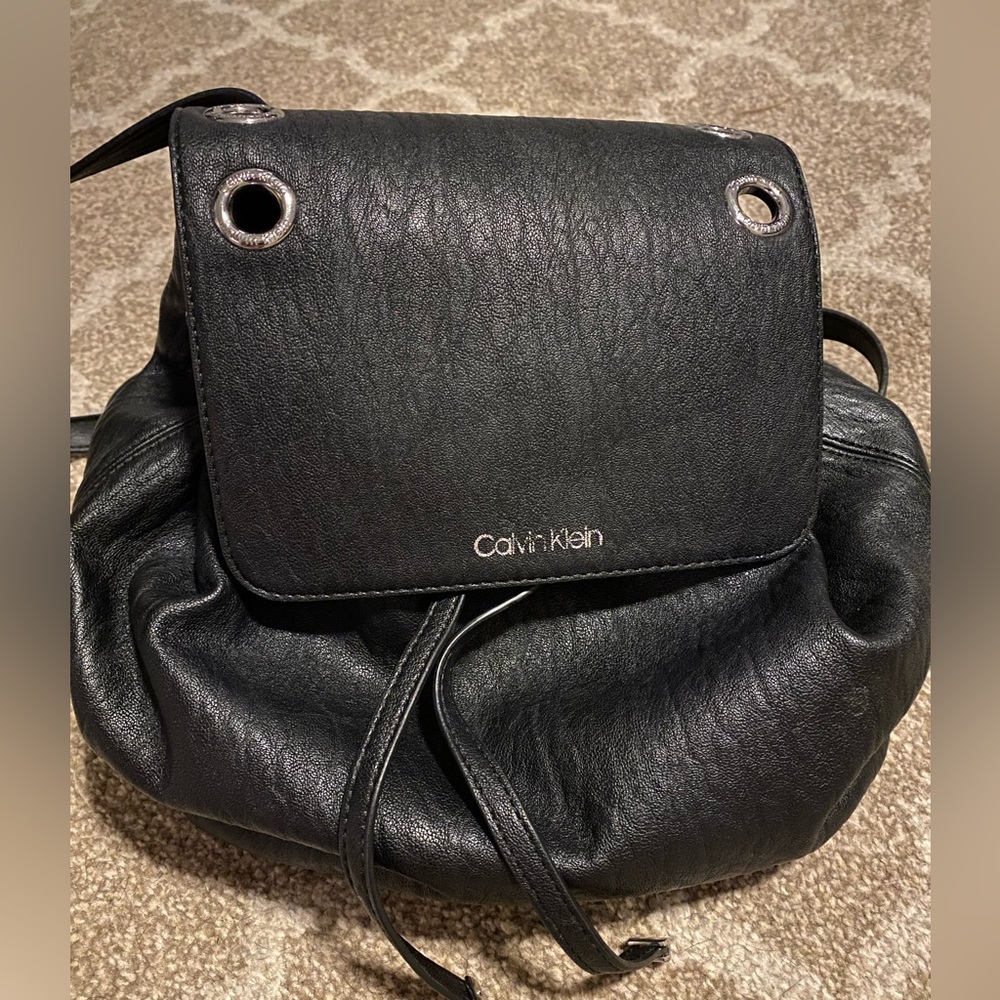 Calvin Klein drawstring backpack purse